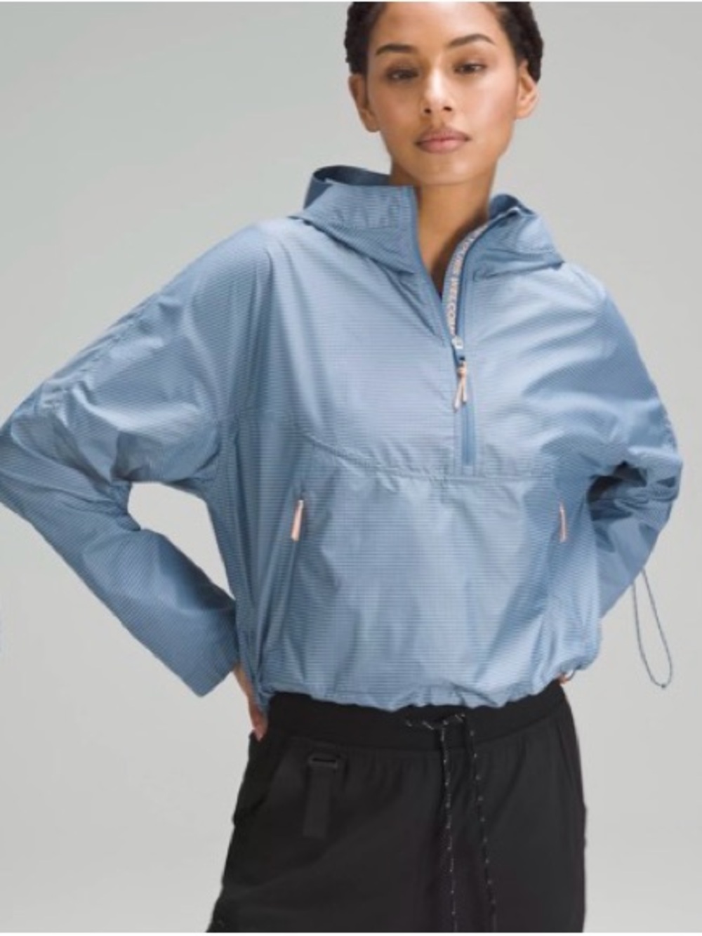 Cinch-Back Half-Zip Hiking Pullover